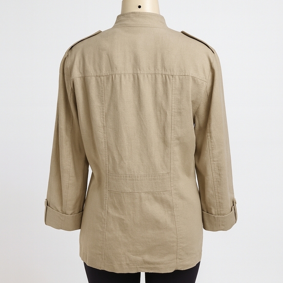 Coldwater Creek Linen Blend Safari Jacket – Size 14 (L) - Picture 6 of 7